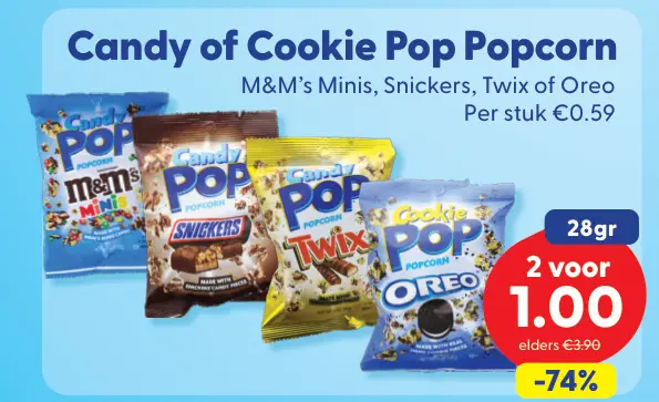 Aanbieding: Candy of Cookie Pop Popcorn