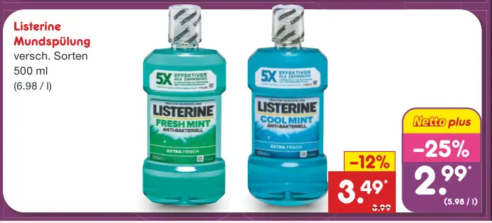 Aanbieding: Listerine Mundspülung