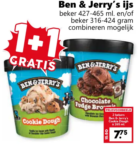 Aanbieding: Ben & Jerry's ijs