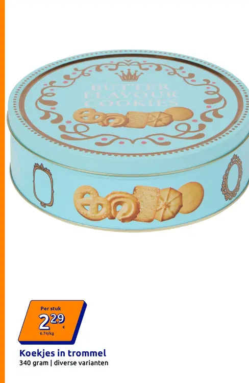 Promotie: Koekjes in trommel