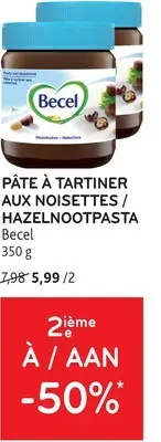 Offre: Pâte à tartiner aux noisettes