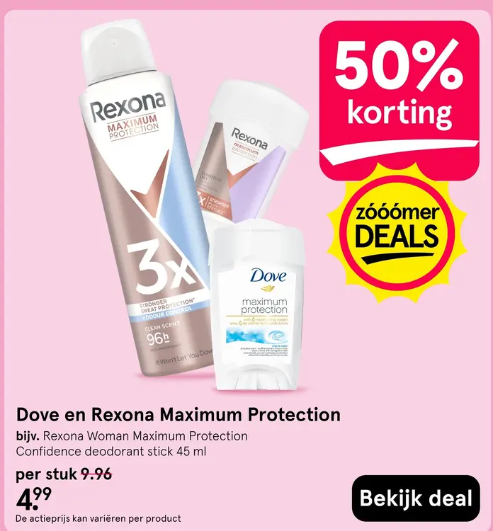 Aanbieding: Dove en Rexona Maximum Protection