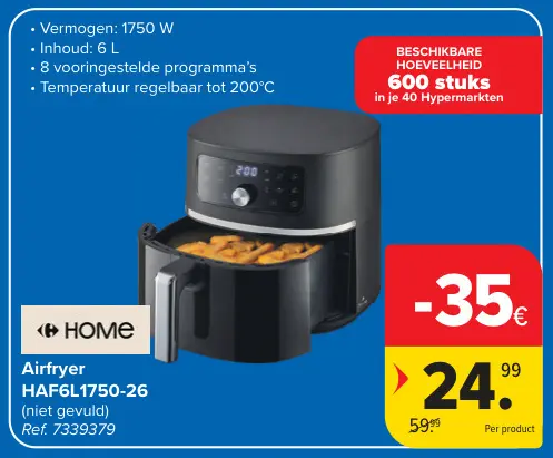 Promotie: Airfryer HAF6L1750-26