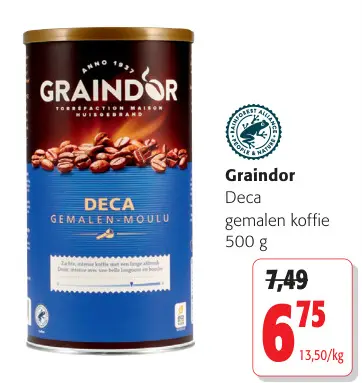 Promotie: Deca gemalen koffie