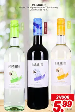 Aanbieding: Merlot, Sauvignon blanc of Chardonnay