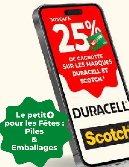 Offre: Piles et emballages