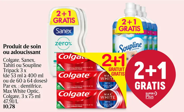 Offre: Produit de soin ou adoucissant