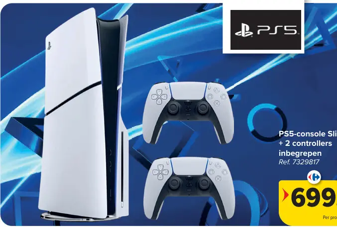Promotie: PS5-console Slim + 2 controllers inbegrepen