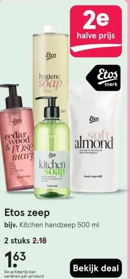 Aanbieding: Etos zeep
