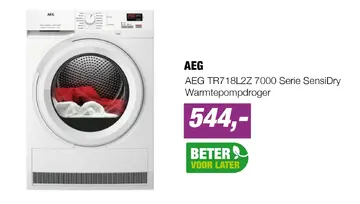 Aanbieding: AEG TR718L2Z 7000 Serie SensiDry Warmtepompdroger