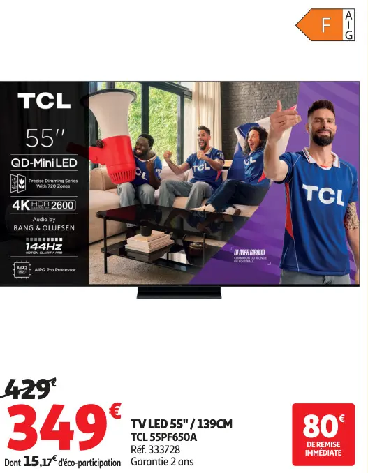 Offre: Tv led 55" / 139cm
