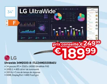 Offre: Ultrawide 34WQ500-B-ITLG34WQ500BAEU