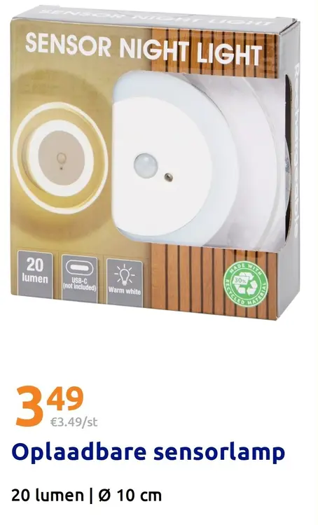Promotie: Oplaadbare sensorlamp