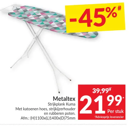 Promotie: Strijkplank Kuma