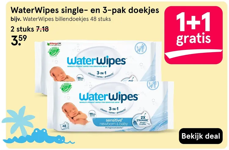 Aanbieding: Single- en 3-pak doekjes