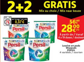 Offre: Lessive en pods / Waspods