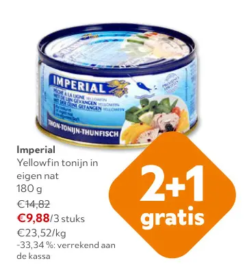 Promotie: Yellowfin tonijn in eigen nat