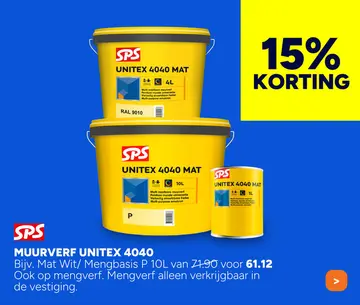Aanbieding: MUURVERF UNITEX 4040