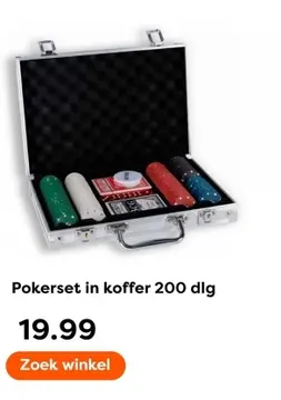 Aanbieding: Pokerset in koffer