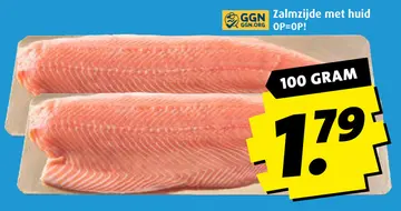 Aanbieding: Zalmzijde met huid