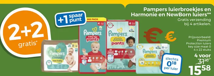 Aanbieding: Pampers luierbroekjes en Harmonie en NewBorn luiers