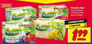 Aanbieding: Pickwick thee vruchtenthee of fruitvariatie