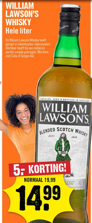Aanbieding: William Lawson's Whisky 100 cl