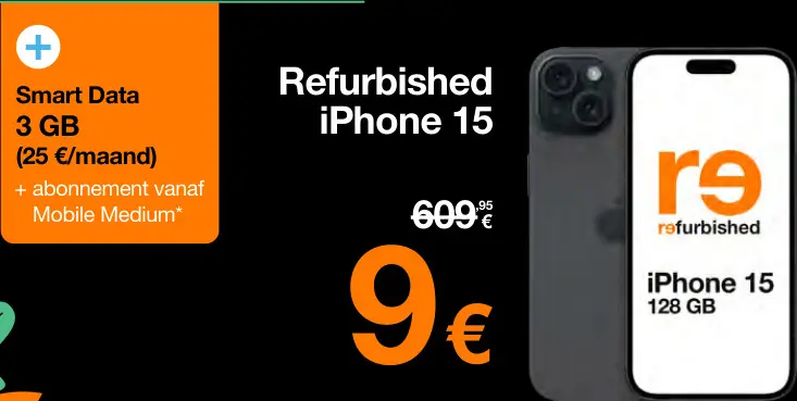 Promotie: Refurbished iPhone 15