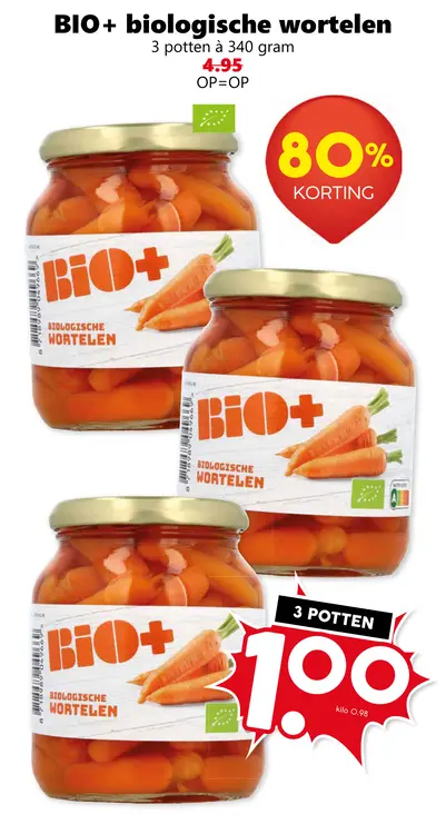 Aanbieding: Biologische wortelen