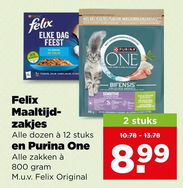 Aanbieding: Felix Maaltijdzakjes en Purina One