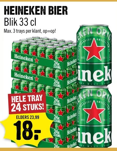 Aanbieding: Heineken Bier Blik
