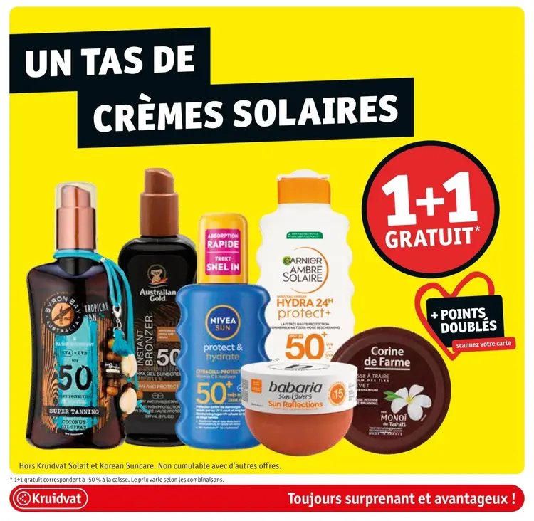 Offre: Cremes solaires