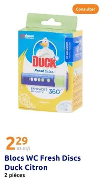 Offre: Blocs WC Fresh Discs Duck Citron