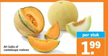 Aanbieding: AH Galia of cantaloupe meloen