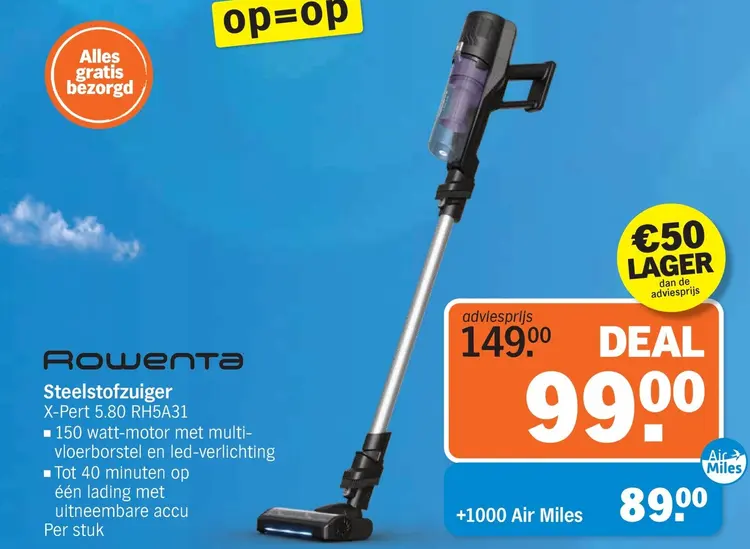 Aanbieding: Rowenta Steelstofzuiger X-Pert 5.80 RH5A31