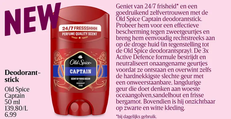 Promotie: Deodorantstick Captain