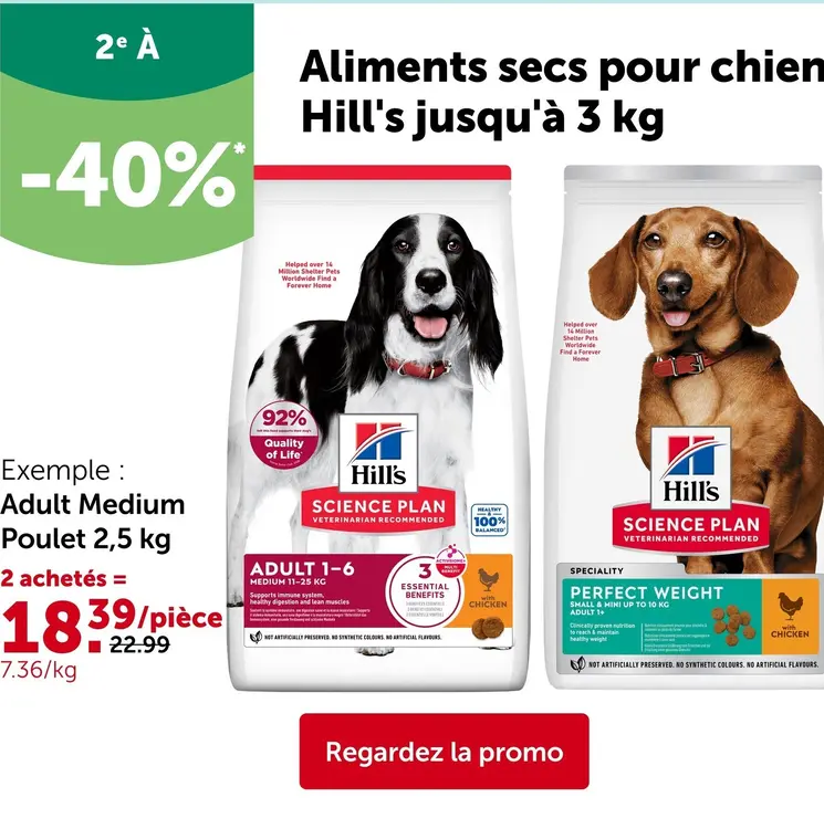 Offre: Aliments secs pour chiens