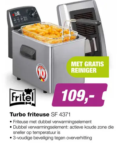 Aanbieding: FRITEL SF4371 Turbo Friteuse