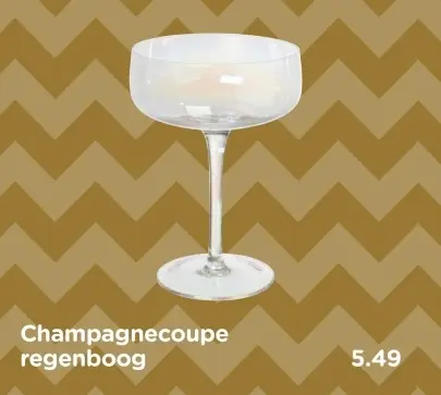 Aanbieding: Champagnecoupe regenboog
