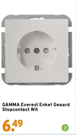 Aanbieding: Everest Enkel Geaard Stopcontact Wit