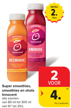 Aanbieding: Super smoothies, smoothies en shots