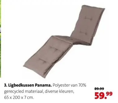 Aanbieding: Ligbedkussen Panama