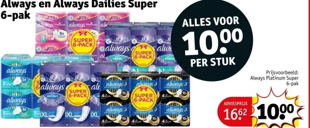 Aanbieding: Always en Always Dailies Super