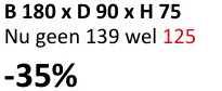 Aanbieding: Tafel Law 180x90cm