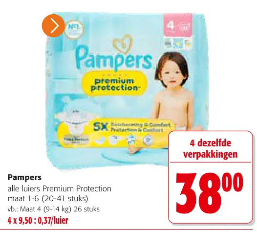 Promotie: Alle luiers Premium Protection