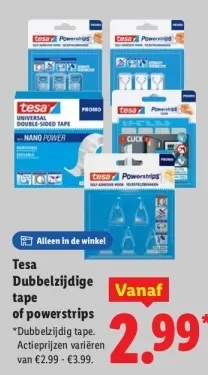 Aanbieding: Dubbelzijdige tape of powerstrips
