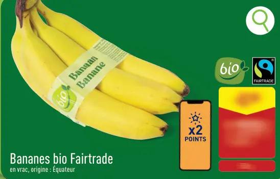 Offre: Bananes bio Fairtrade