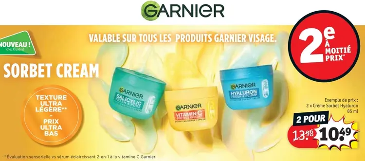 Offre: Crème Sorbet Hyaluron