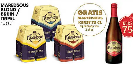Promotie: Maredsous blond / bruin / tripel