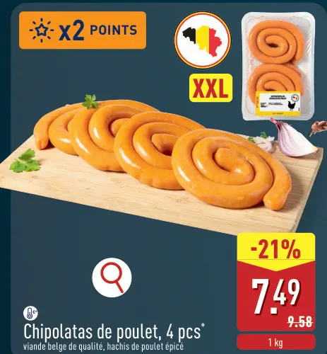 Offre: Chipolatas de poulet